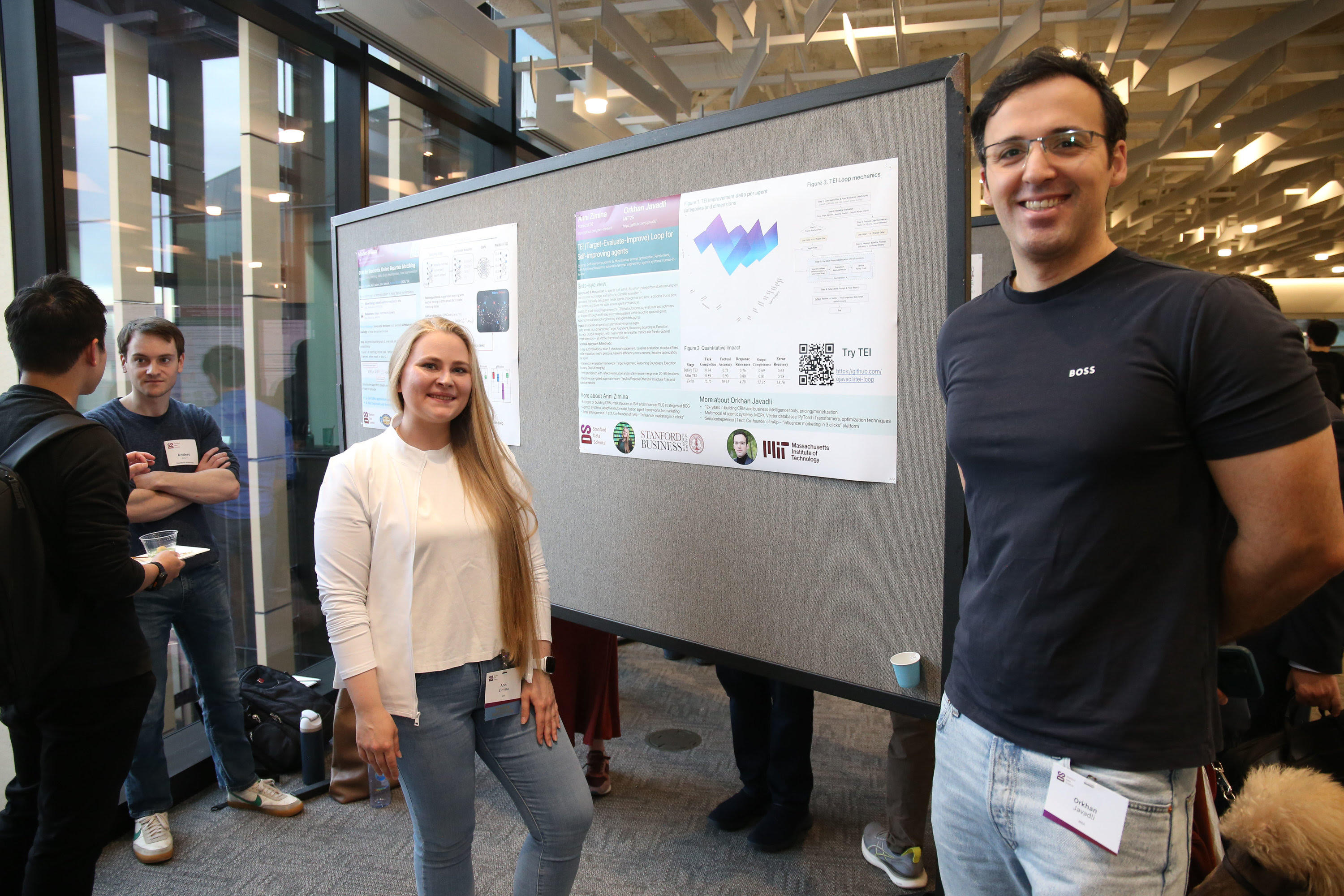 Orkhan Javadli presenting the poster session at Market Design in the Age of AI at Stanford